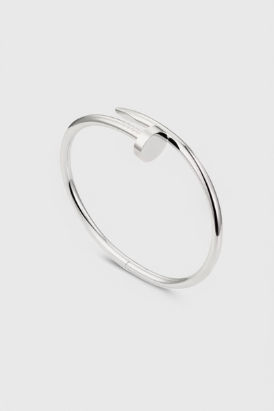 Pulsera Minimalista Inspirada en Clavos de Plata Esterlina.