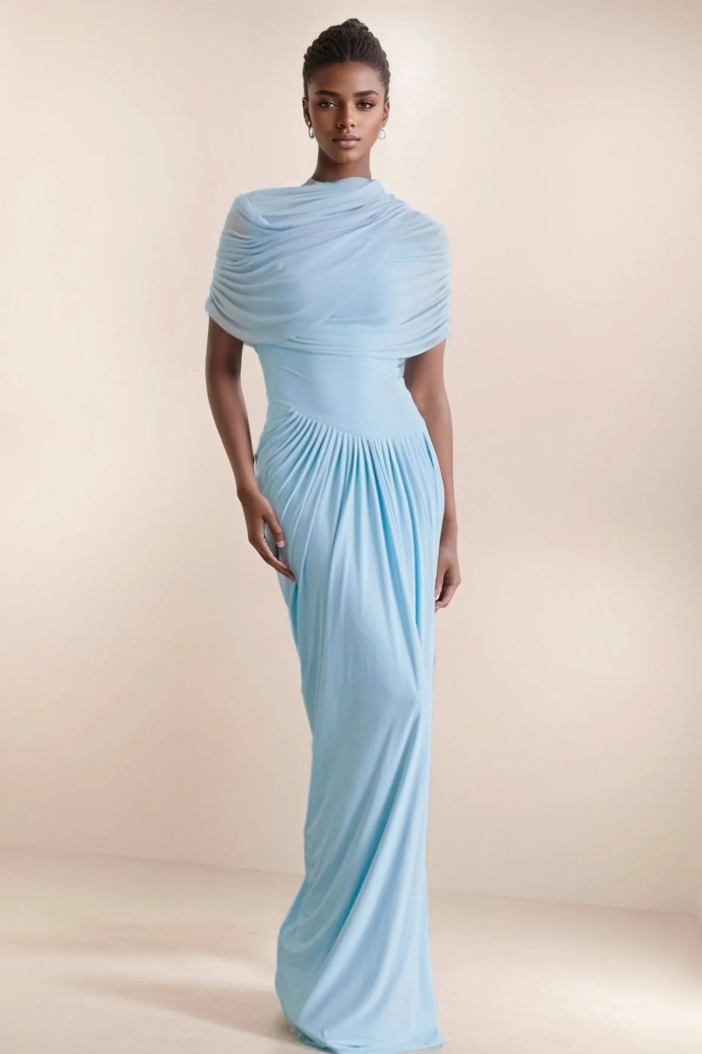 ARDEN - Vestido midi plisado.