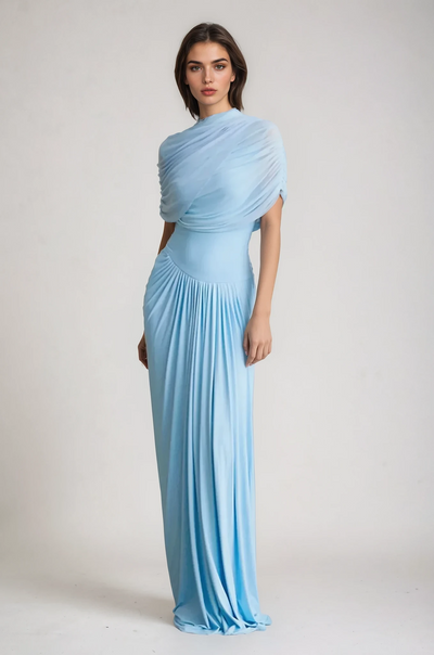 ARDEN - Vestido midi plisado.