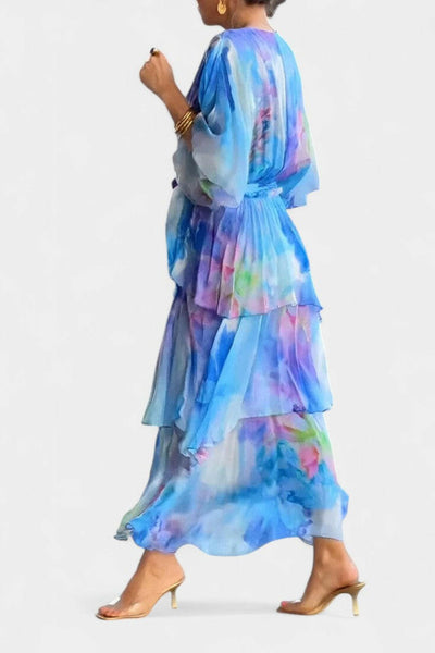 Carol Vestido Maxi Floral Acuarela.