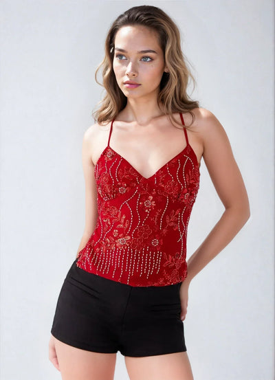 SEQUIN CAMI Top.