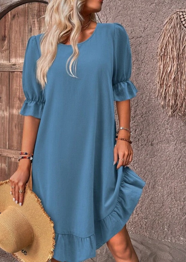 Elisa | Vestido midi atemporal.