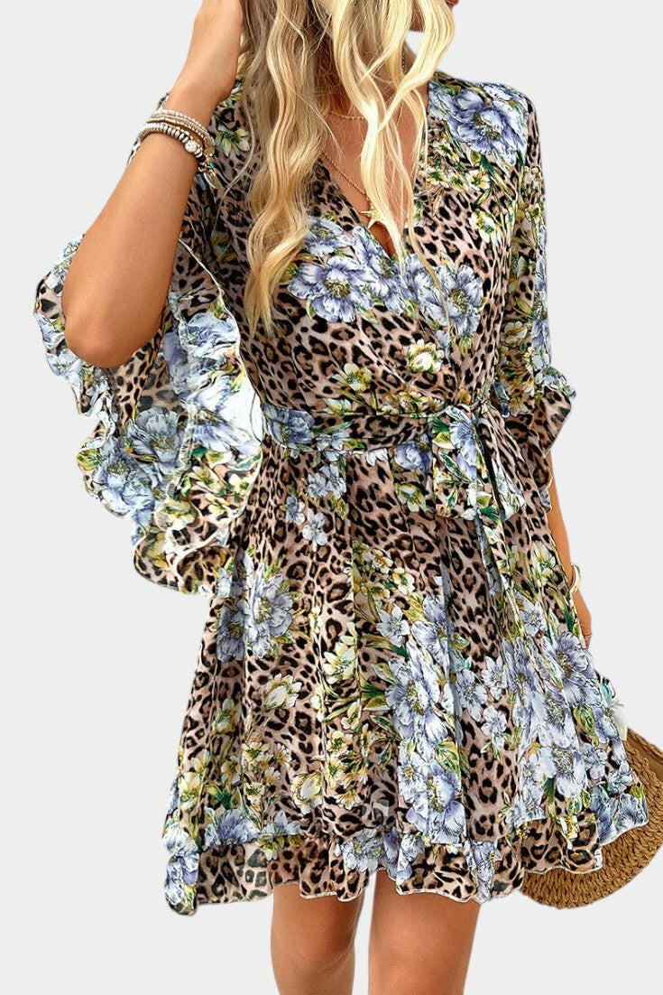 Besa Vestido Mini Floral Impreso.