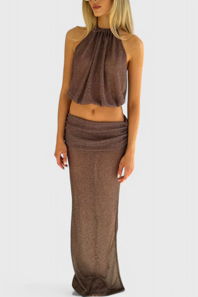 Zhenya Conjunto Halter de Dos Piezas.