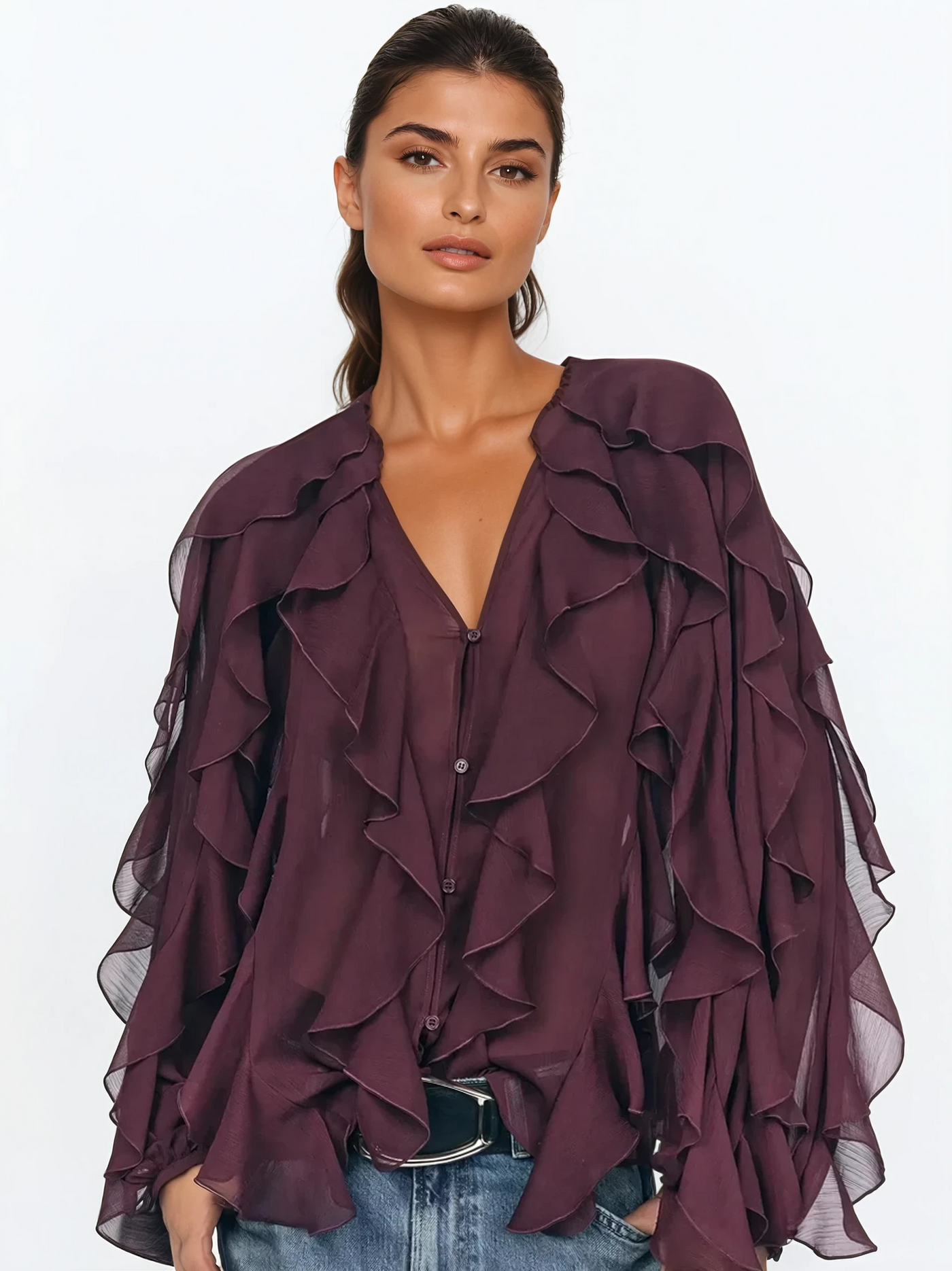 PURE DESIRE Ruffle Blouse.