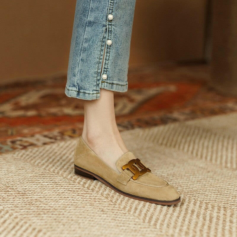 ANY Mocasines de piel para mujer.