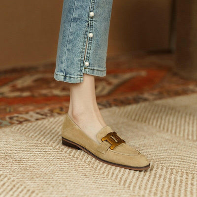 ANY Mocasines de piel para mujer.