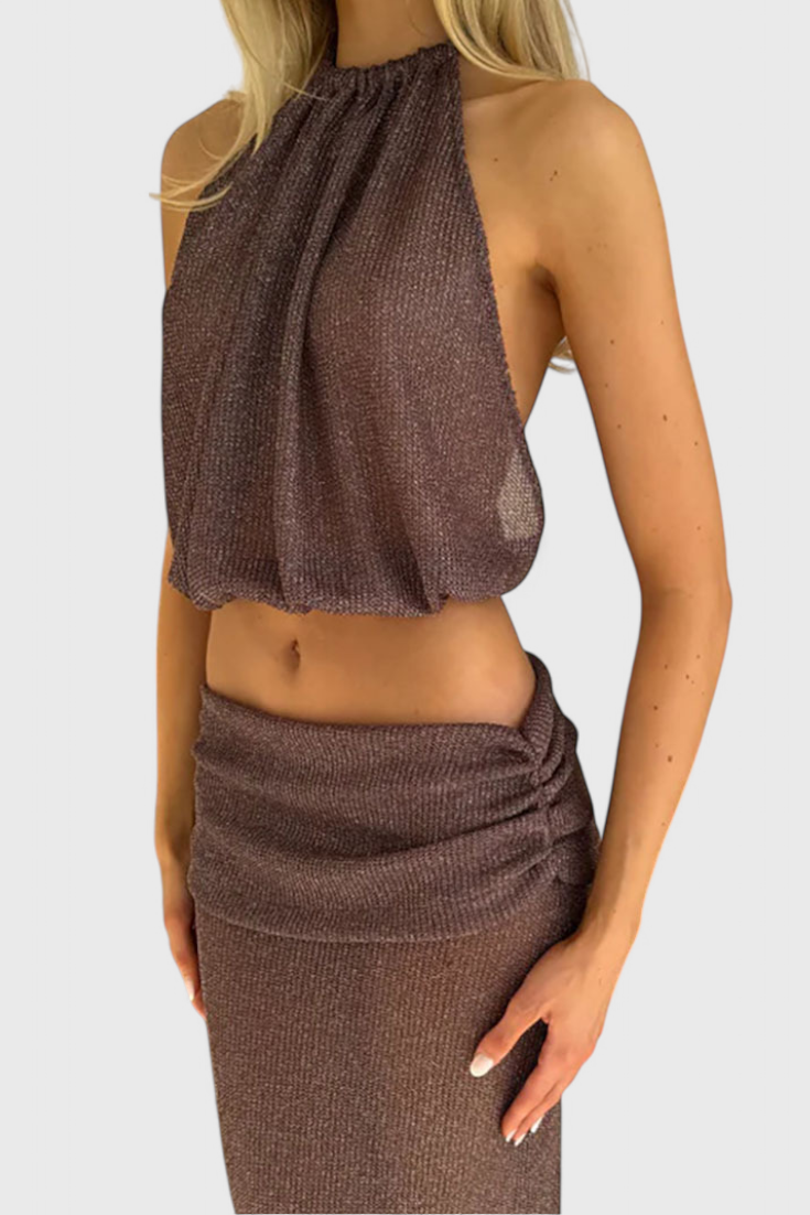 Zhenya Conjunto Halter de Dos Piezas.