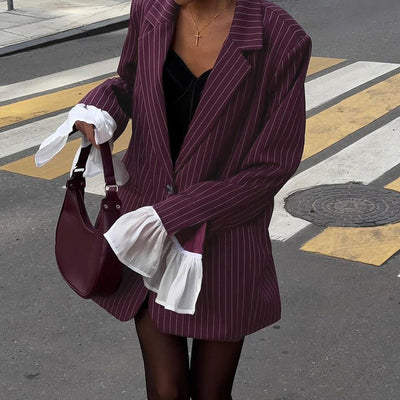 Elvoru - Wine Red Suit Jacket.