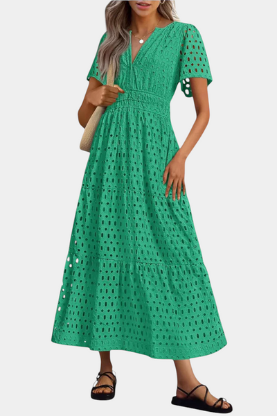 Imani Vestido Maxi de Encaje Bordado.
