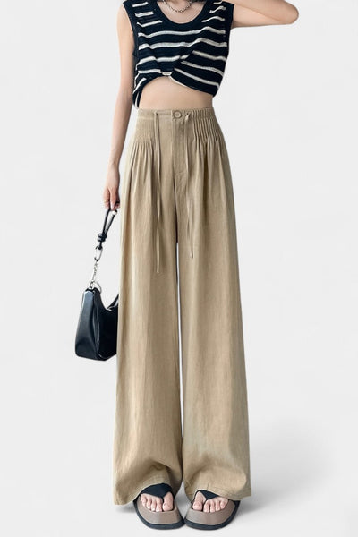 Ilyana Pantalones de Cintura Alta y Pierna Ancha.