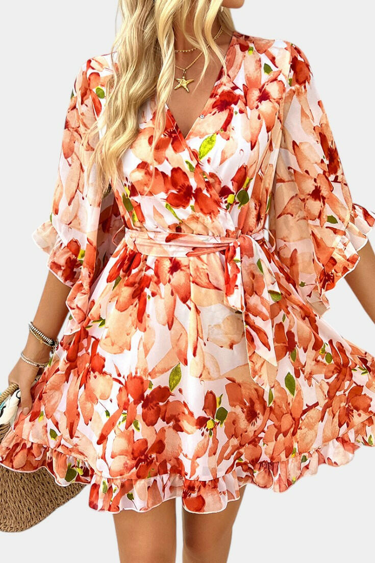 Besa Vestido Mini Floral Impreso.