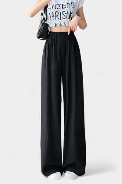 Ilyana Pantalones de Cintura Alta y Pierna Ancha.