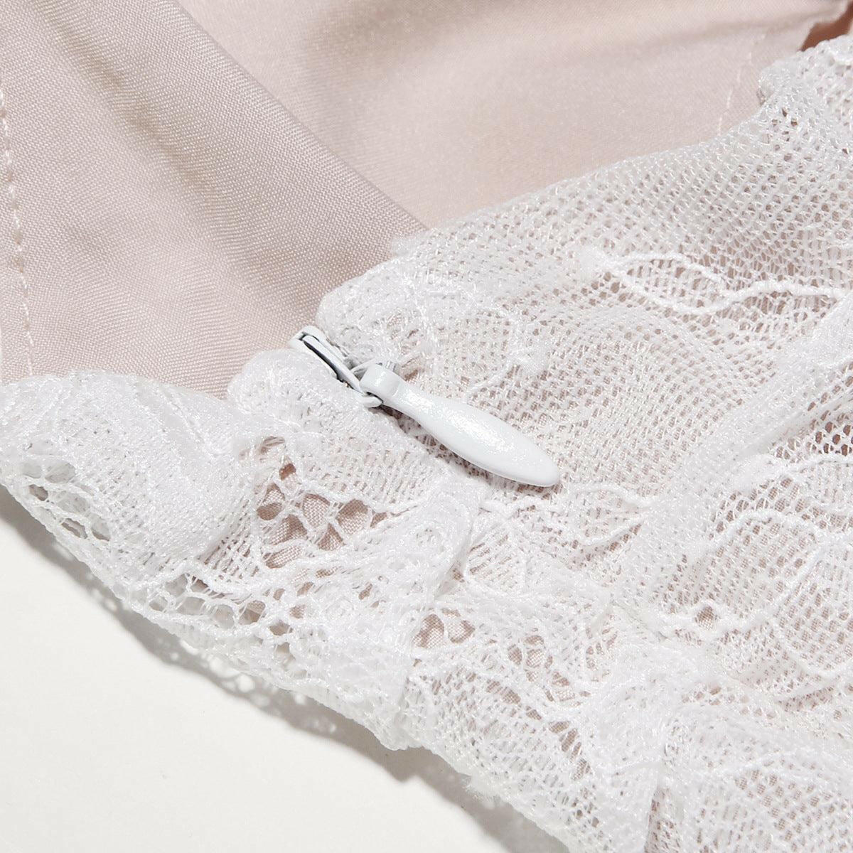 Celeste - Vestido Maxi de Encaje.