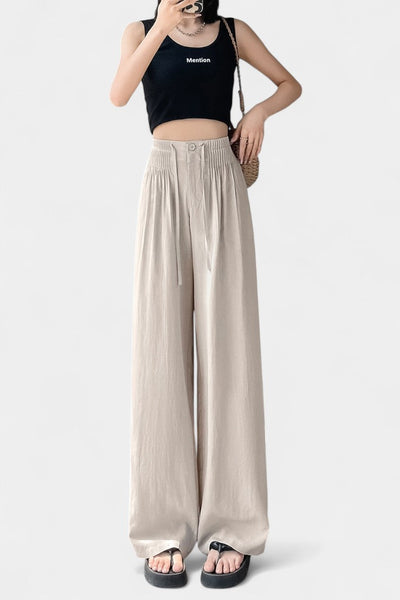Ilyana Pantalones de Cintura Alta y Pierna Ancha.