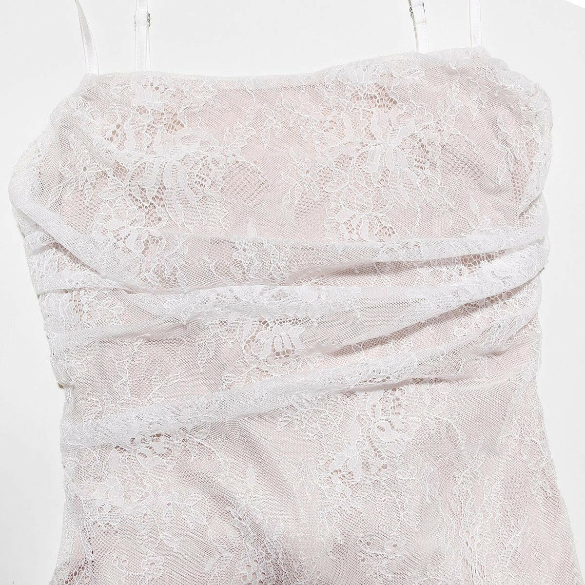 Celeste - Vestido Maxi de Encaje.