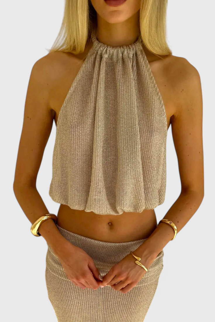 Zhenya Conjunto Halter de Dos Piezas.