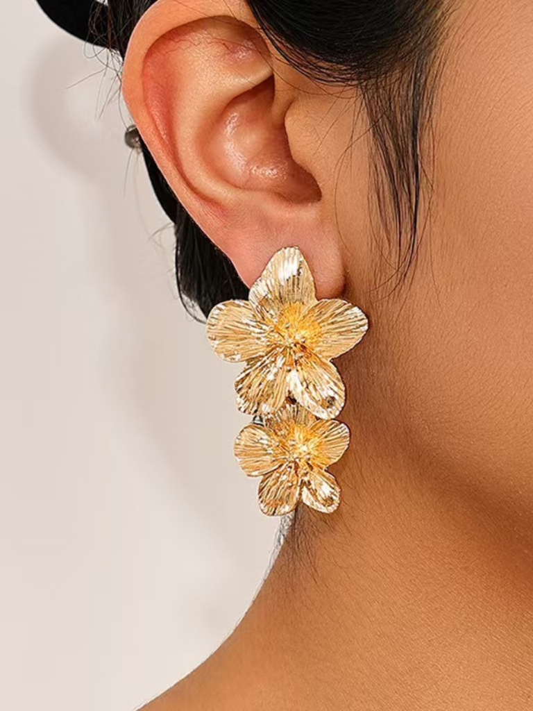 FLEUR DORÉE OHRRINGE.