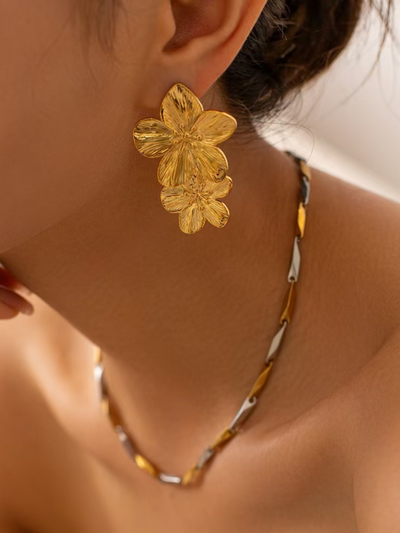 FLEUR DORÉE OHRRINGE.