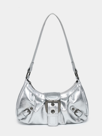 LUNA BUCKLE SHOULDER BAG.