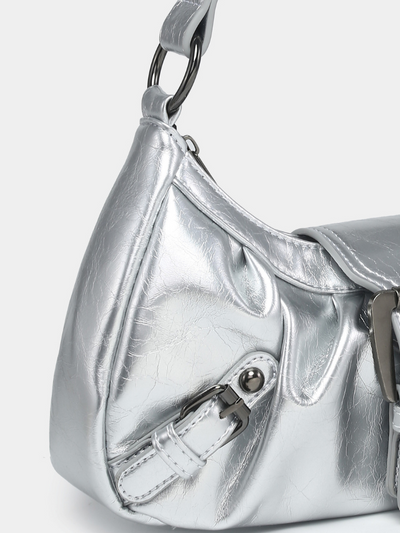 LUNA BUCKLE SHOULDER BAG.