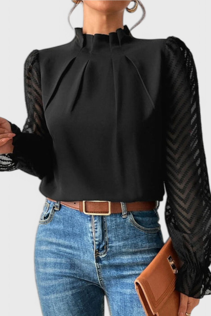 Helga Blusa de Manga Larga Náutica.