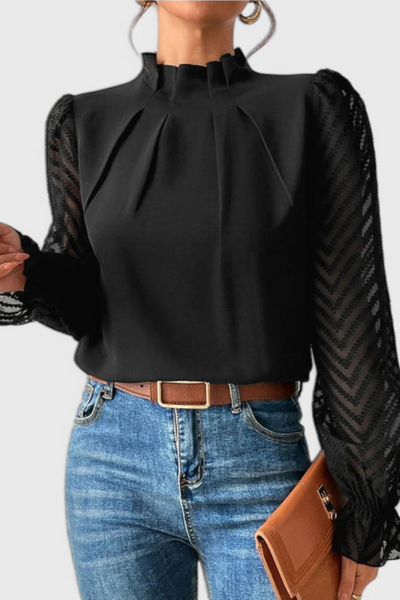 Helga Blusa de Manga Larga Náutica.