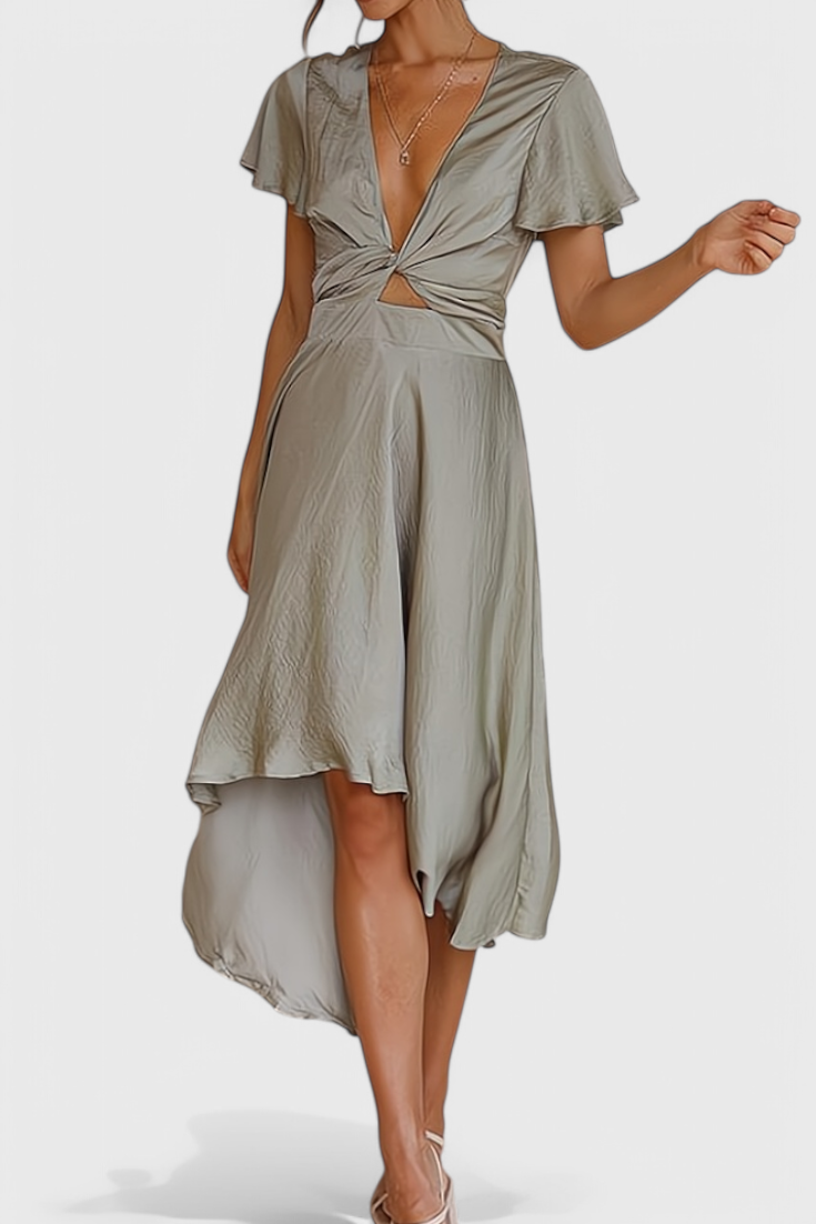 Franzi Vestido Elegante con Escote en V.