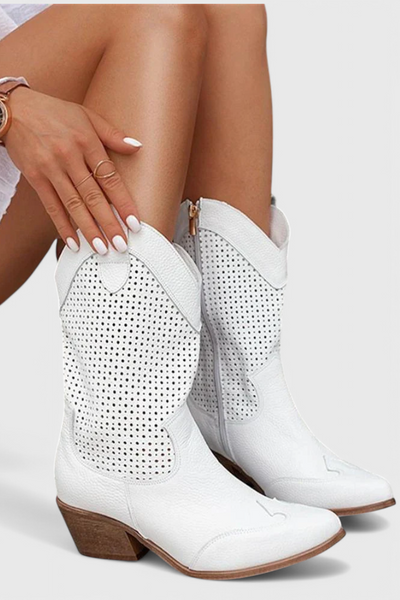 Anna Botas de vaquero modernas con cremallera lateral.