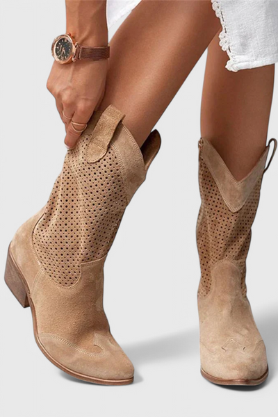 Anna Botas de vaquero modernas con cremallera lateral.