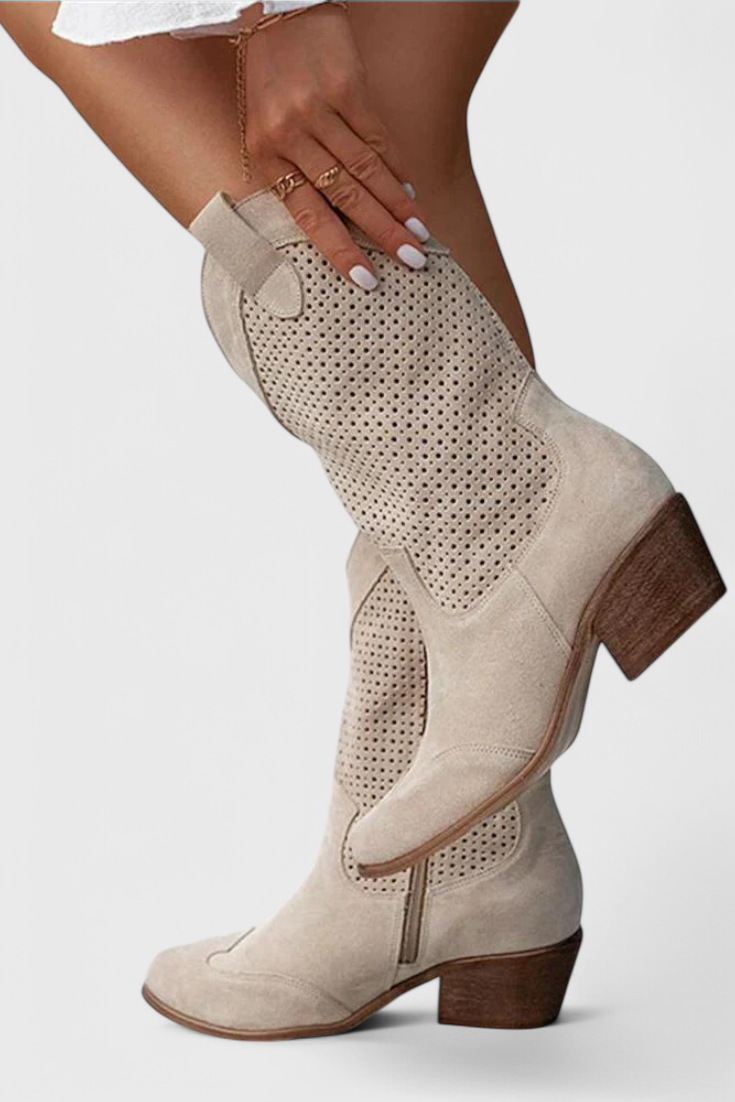 Anna Botas de vaquero modernas con cremallera lateral.