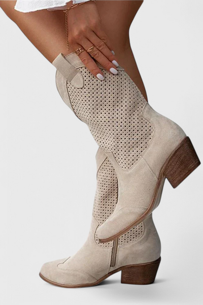 Anna Botas de vaquero modernas con cremallera lateral.