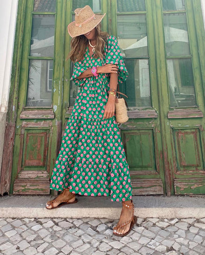 Flor | Vestido largo bohemio.