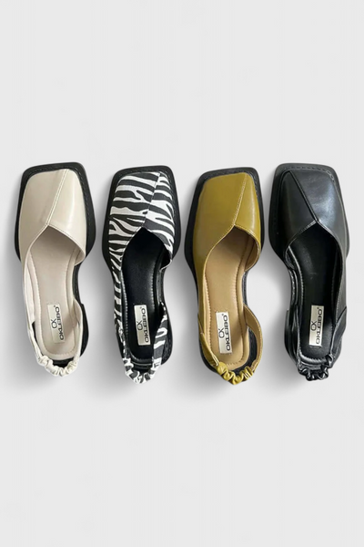 Cora Zapatillas Acolchadas de Punta Cuadrada.