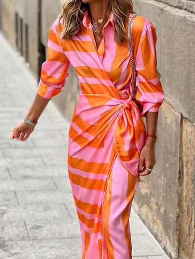 Amira - Robe à imprimé cache-cœur.