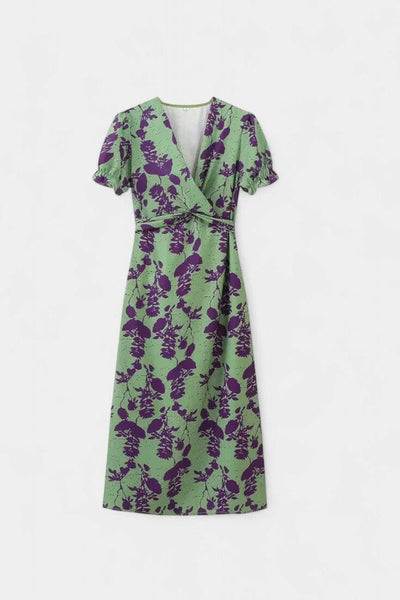 Elara Vestido de Elegancia Floral Anudada.