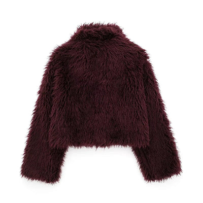 ELVORU - Fur Effect Puffer Coat.