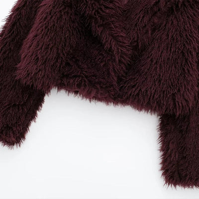 ELVORU - Fur Effect Puffer Coat.
