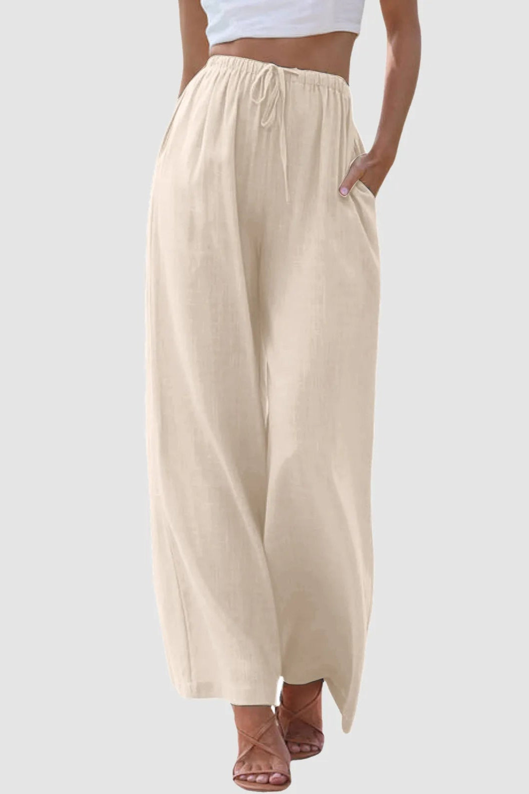Lenoir™ | Pantalon taille haute à jambes larges.