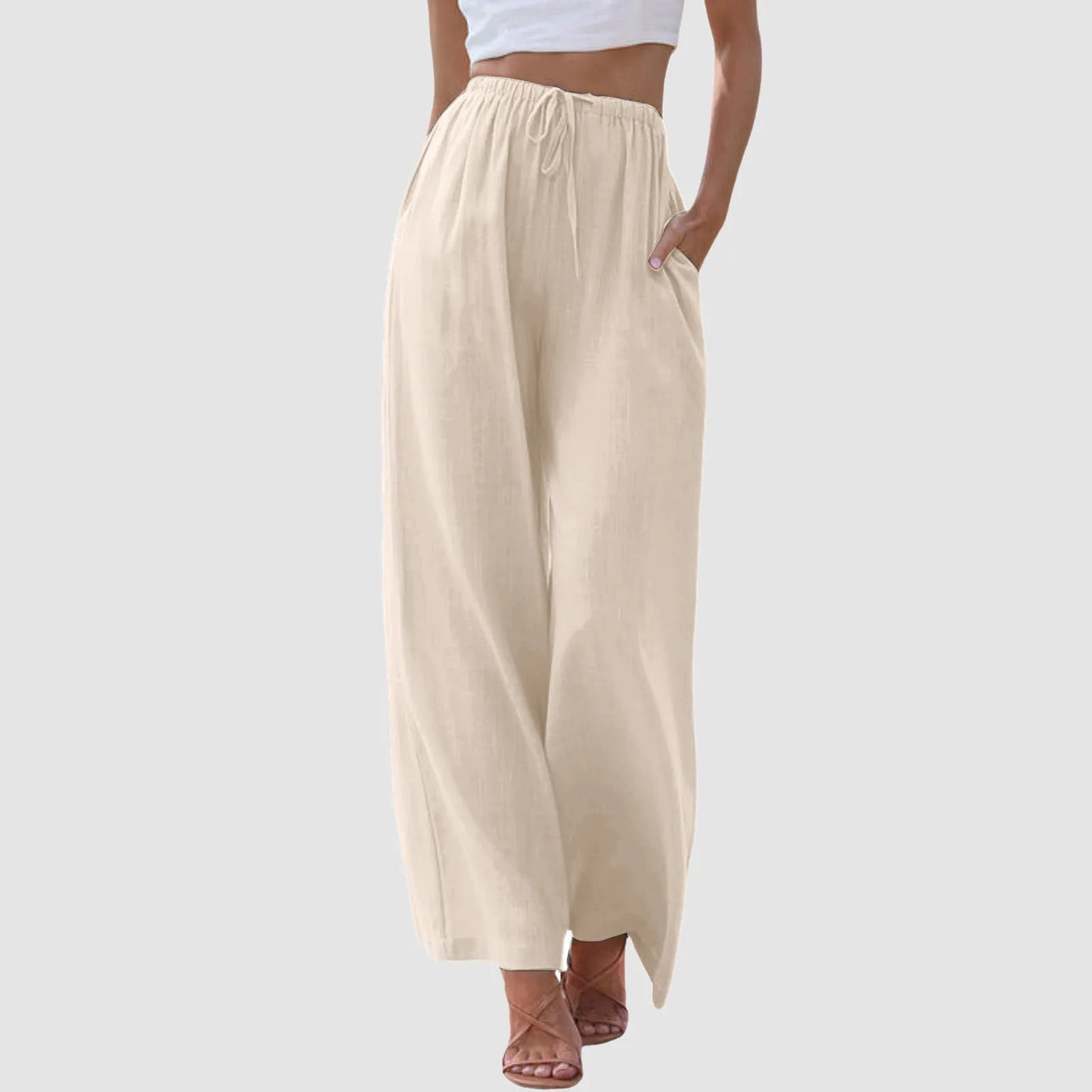Lenoir™ | Pantalon confort à jambe large et taille haute.