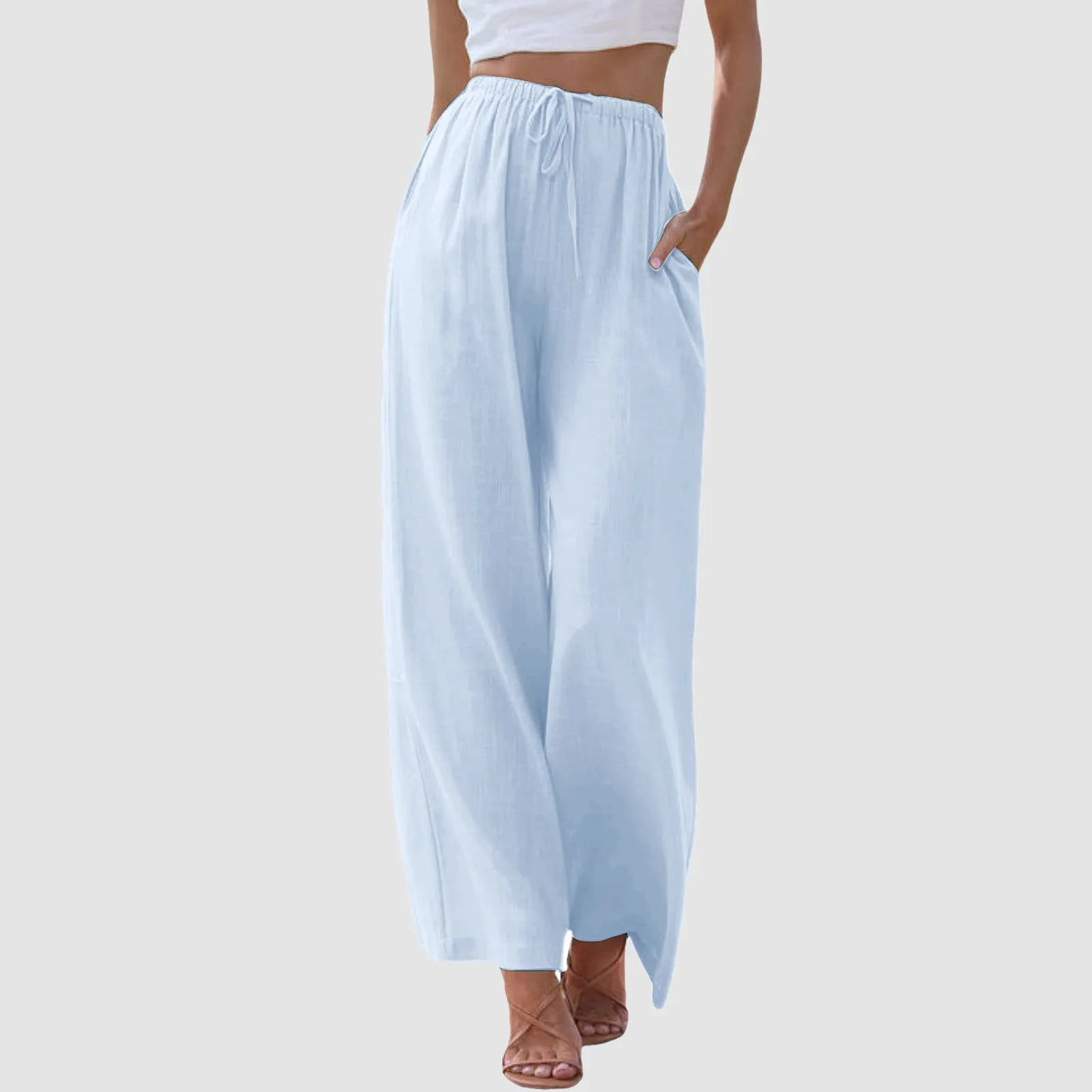 Lenoir™ | Pantalon confort à jambe large et taille haute.