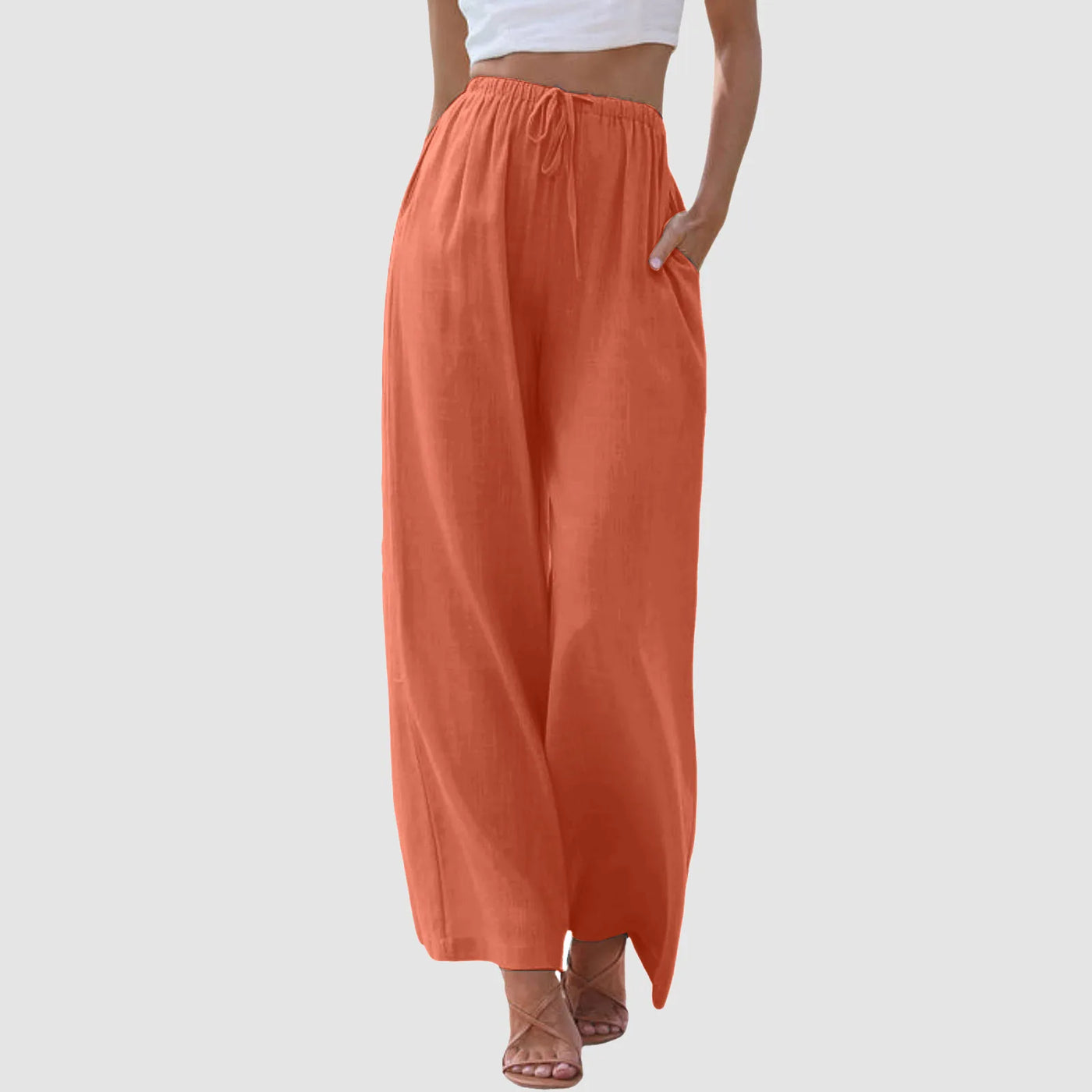 Lenoir™ | Pantalon confort à jambe large et taille haute.