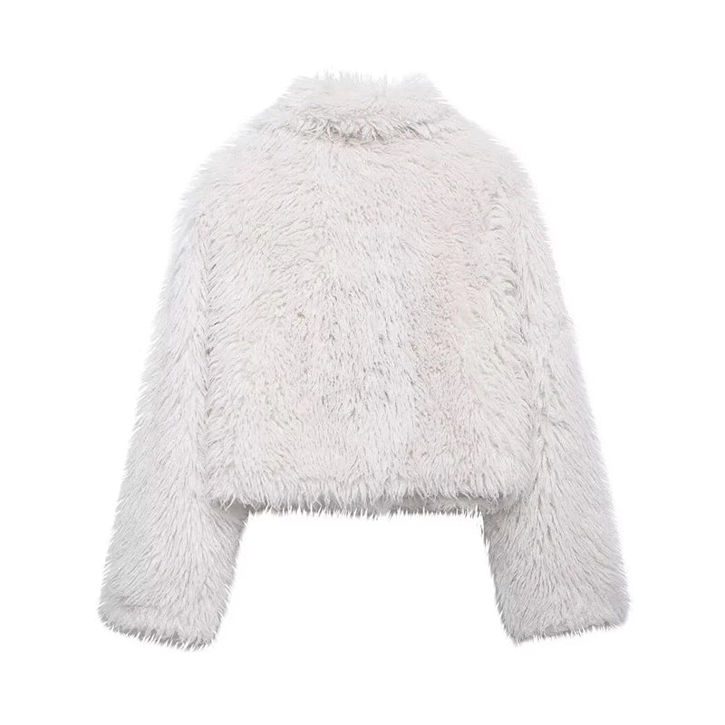 ELVORU - Fur Effect Puffer Coat.