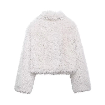 ELVORU - Fur Effect Puffer Coat.