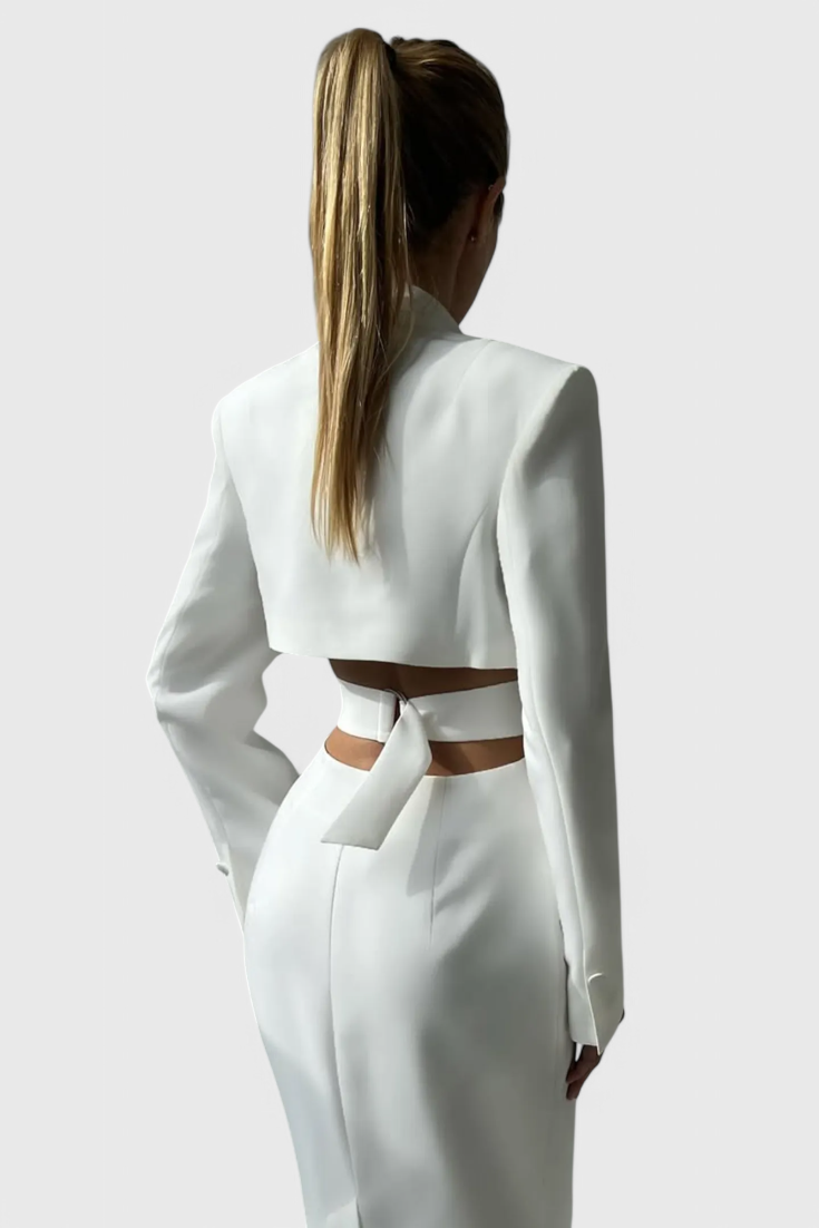 Bernice Vestido Blazer Midi con Corte.