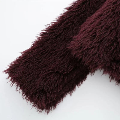 ELVORU - Fur Effect Puffer Coat.