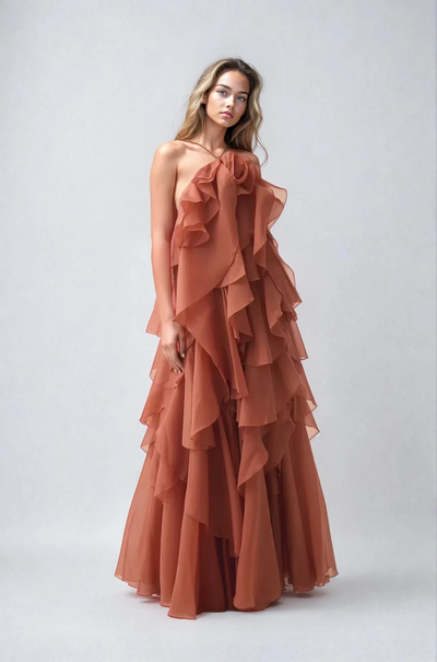 LIVORA – Vestido largo.