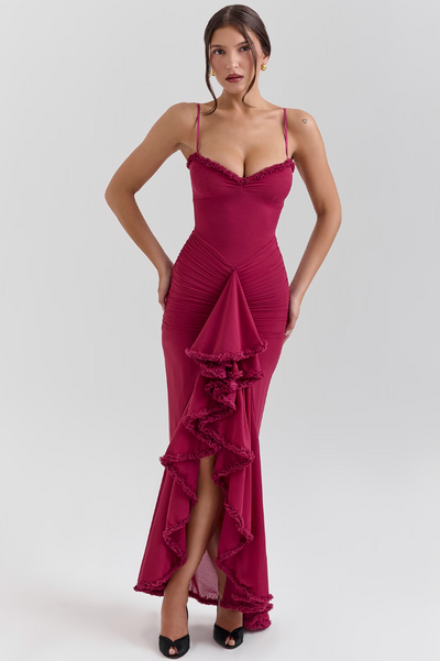 Edith - Vestido con volantes encantador.