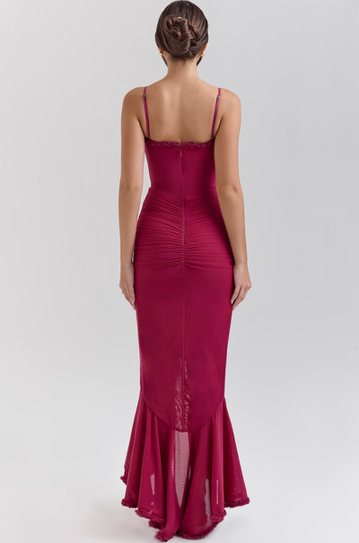 Edith - Vestido con volantes encantador.
