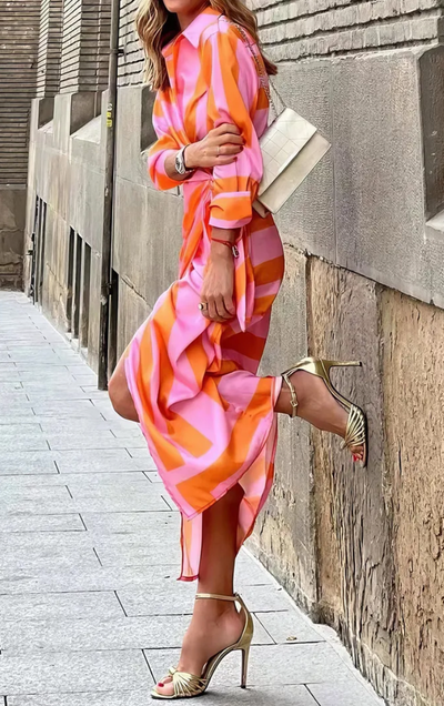 Amira - Robe à imprimé cache-cœur.